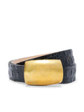 Milou Belt Black Croc Embossed