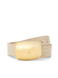 Milou Belt Ivory Croc Embossed