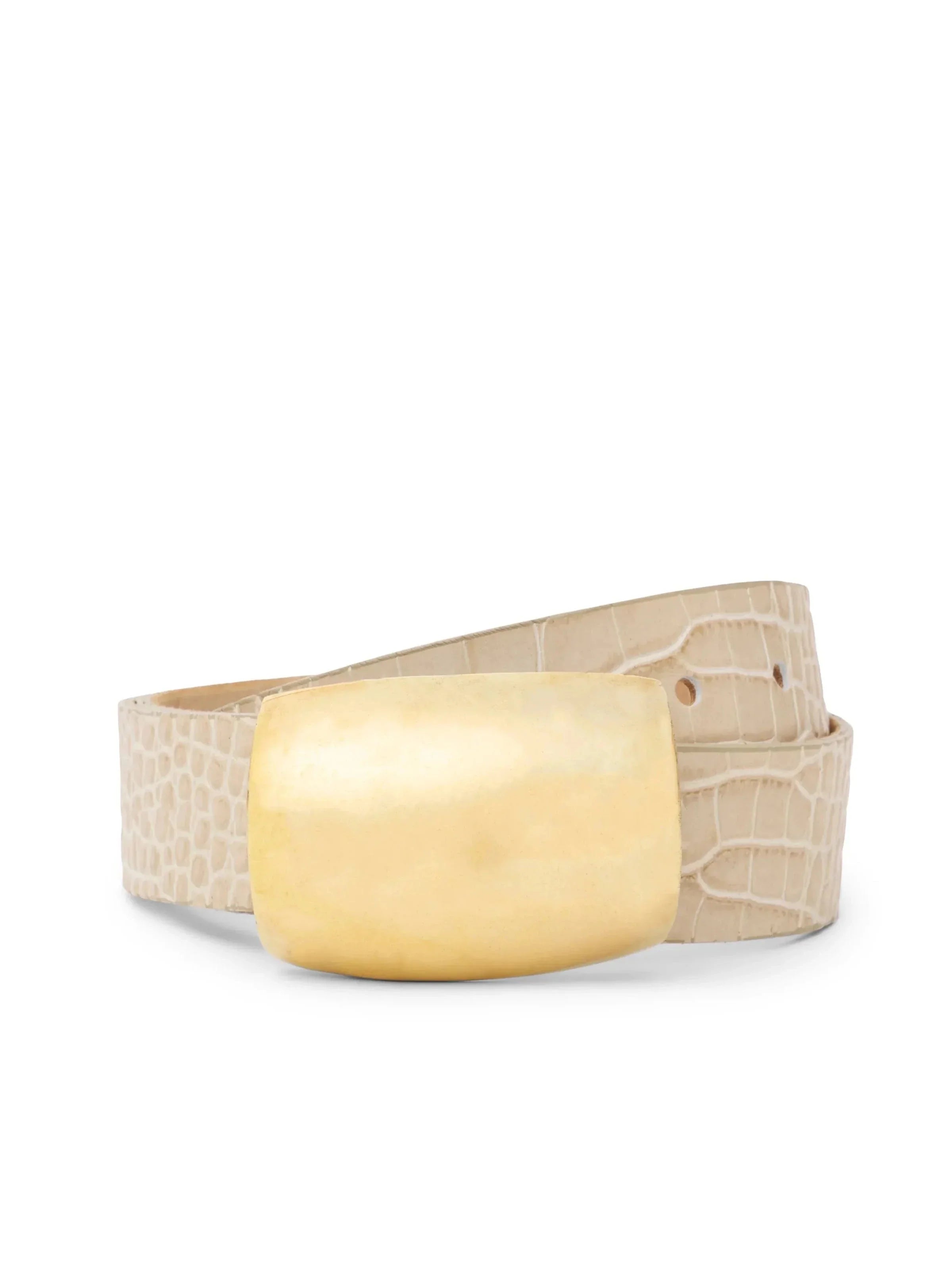 Milou Belt Ivory Croc Embossed