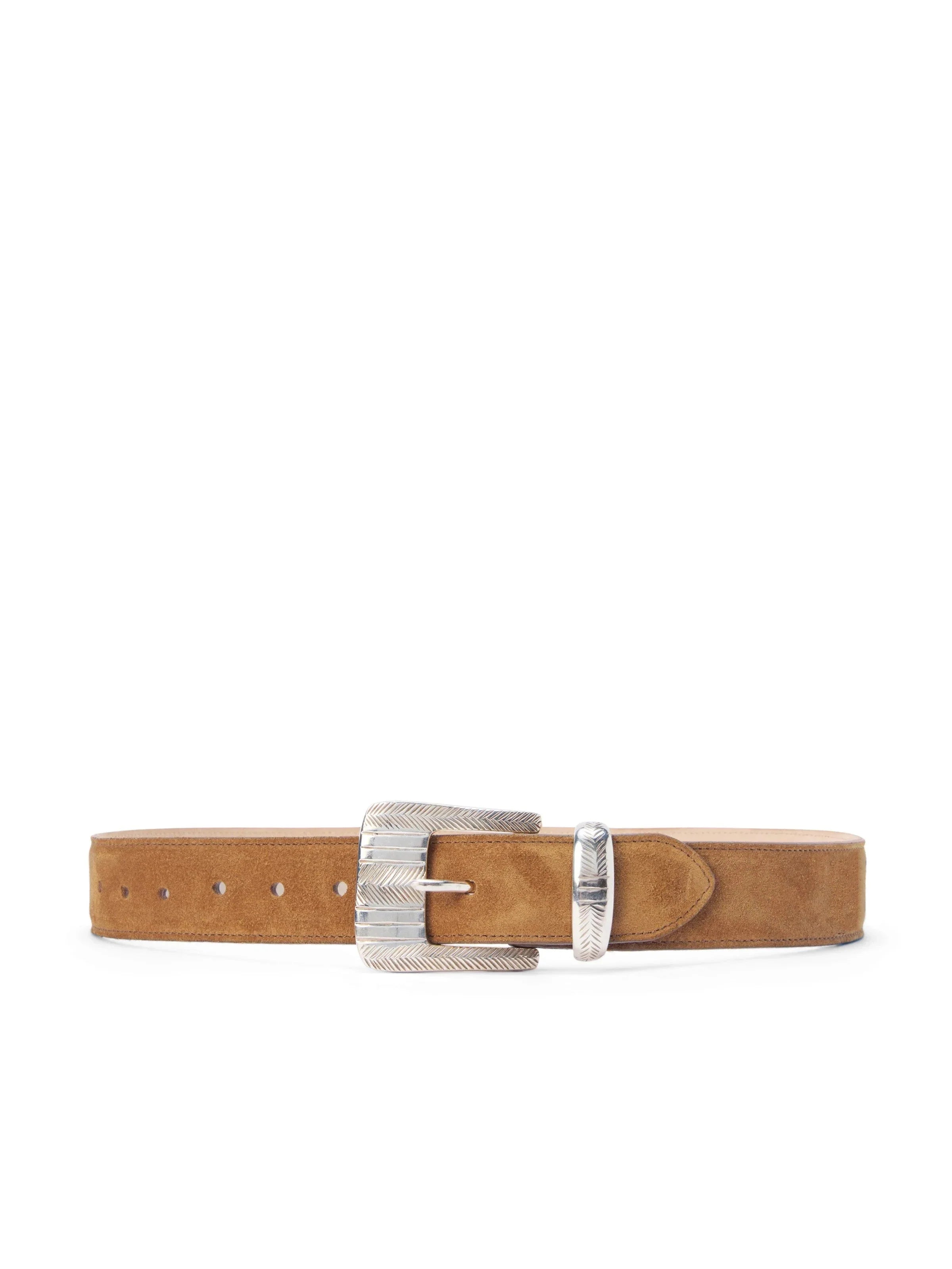 Aya Belt Cognac Suede