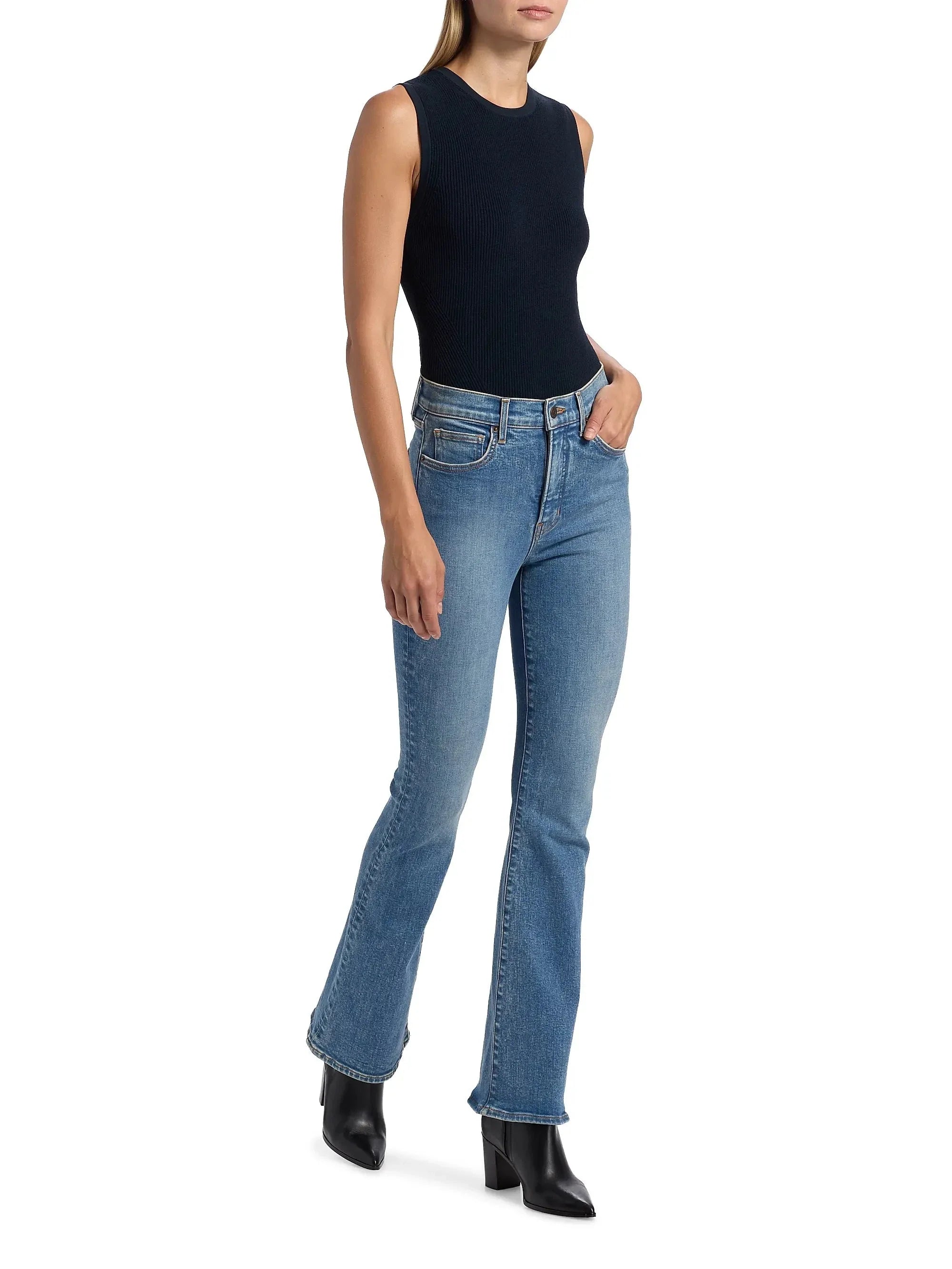 Beverly Loafer High Rise Jean Ripple Haze