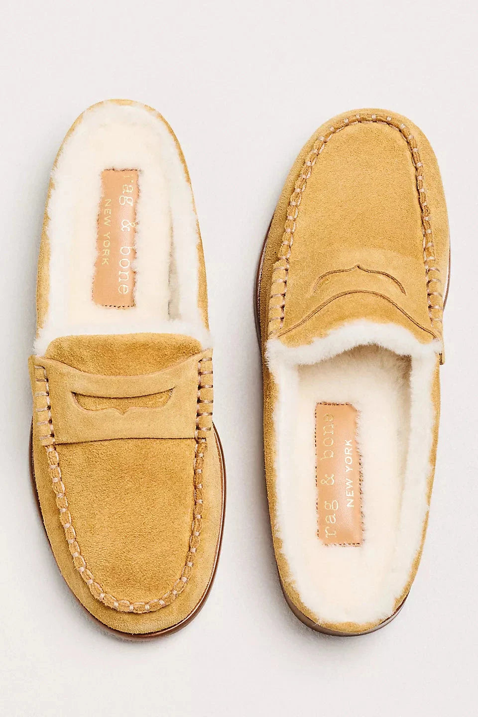 Carter Mule Suede Shearling Caramel