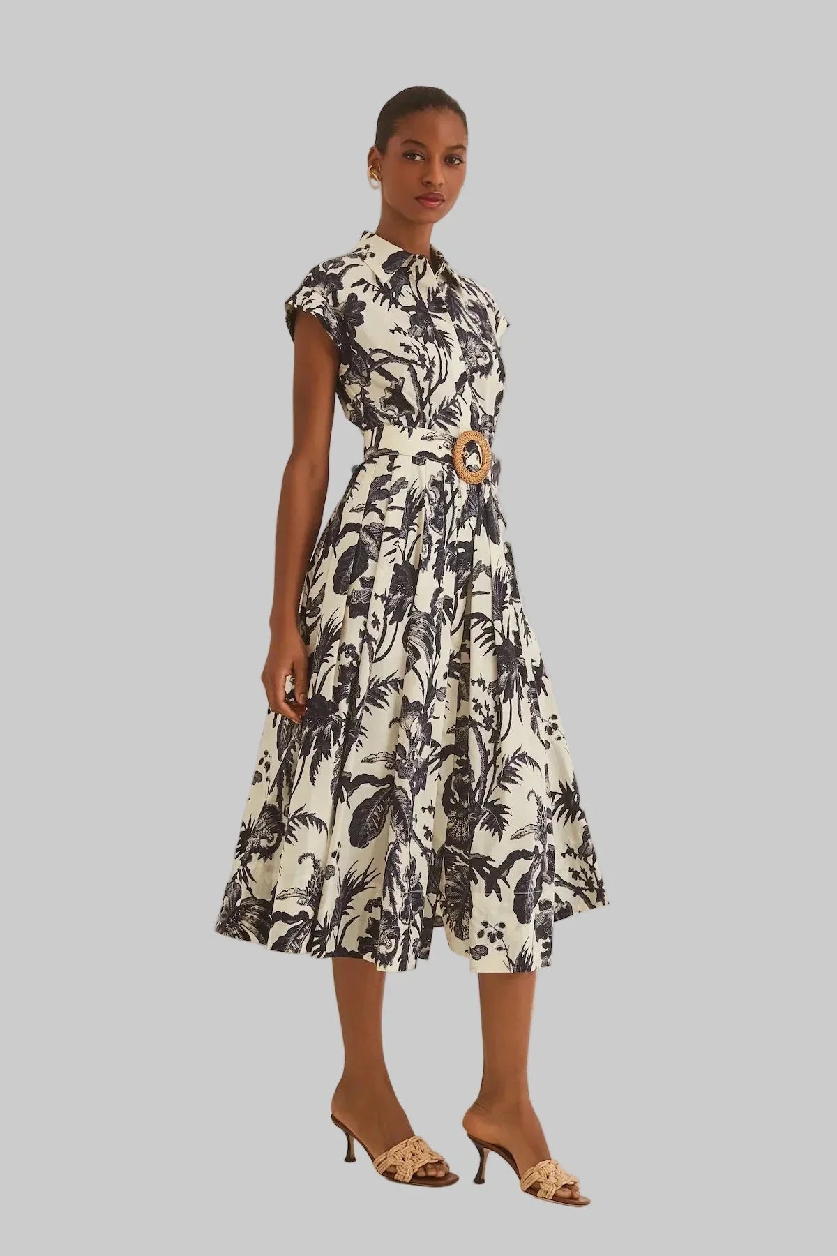 Octavia Dress Fauna Floral Navy