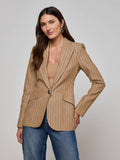 Chamberlain Pinstripe Blazer Tan/Charcoal