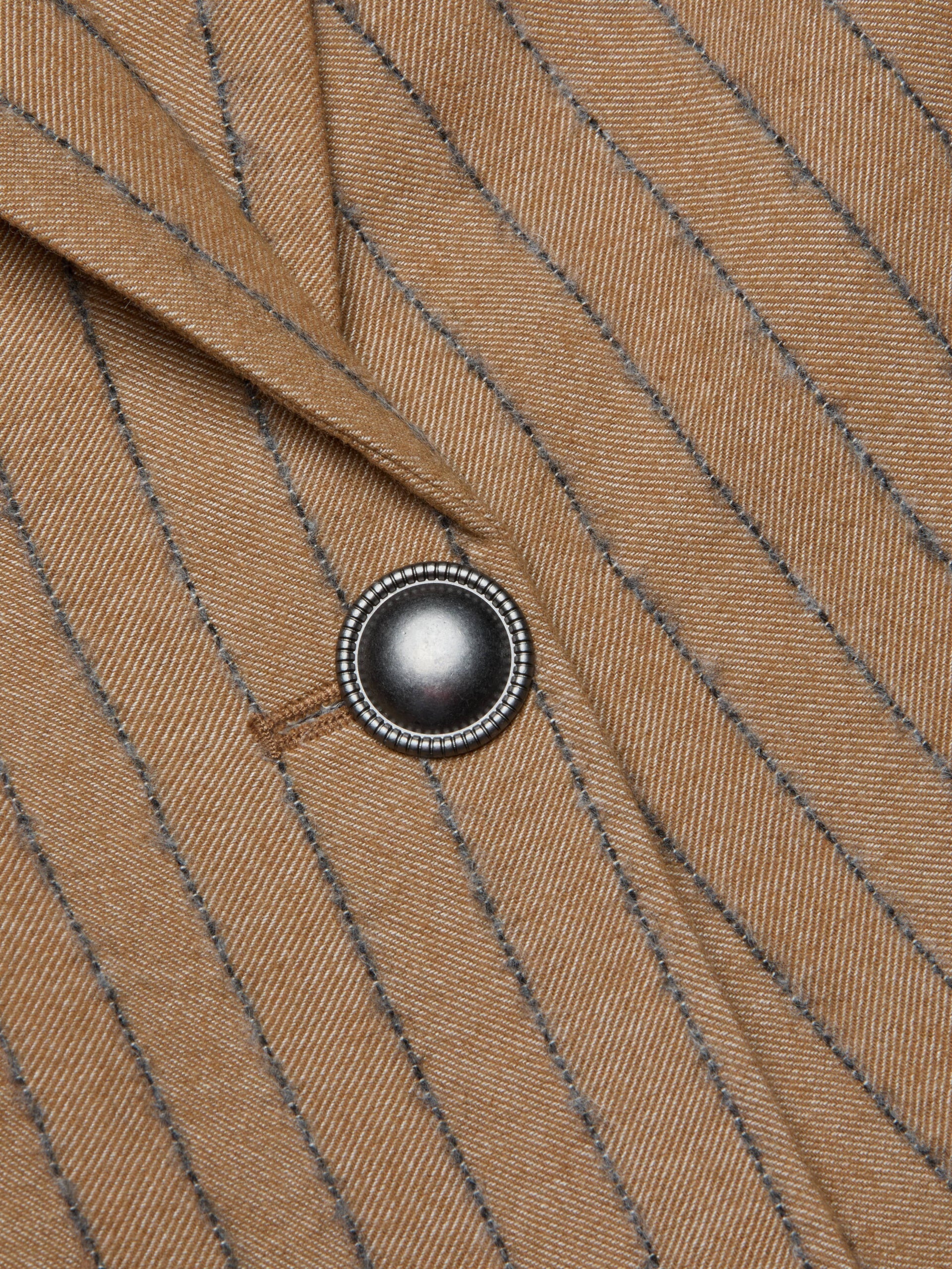Chamberlain Pinstripe Blazer Tan/Charcoal
