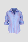 Barry Tailored Button Up Shirt Blue/Red/White Stripe