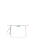 Small Clear Metro Clutch Opal