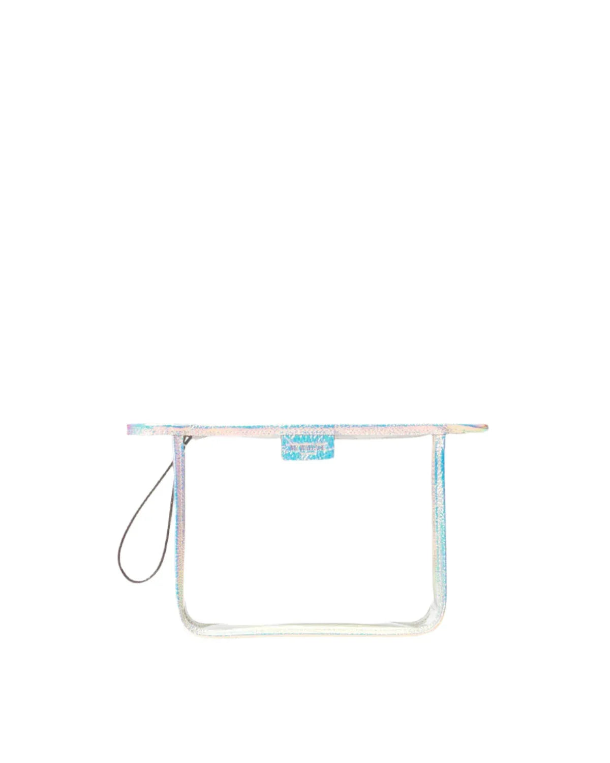 Small Clear Metro Clutch Opal
