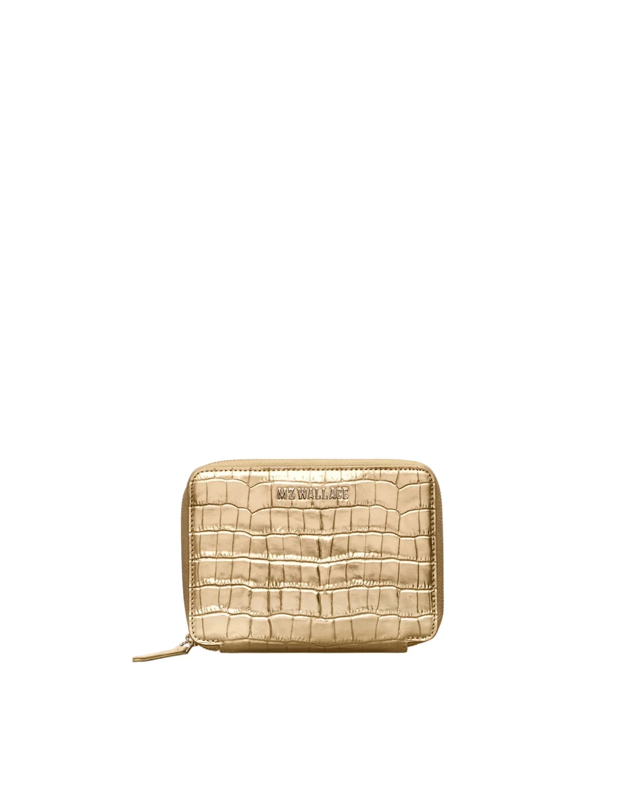 Passport Organizer Gold Croc Effect