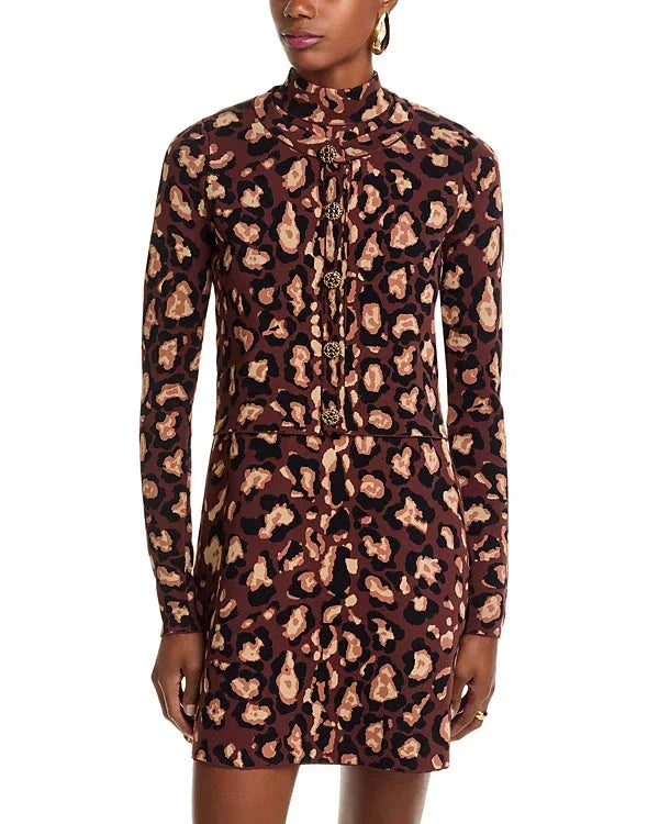 Renada Cardigan Painted Animal Brown