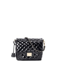Medium Crosby Lock Crossbody Black Lacquer