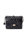Large Crosby Lock Crossbody Black Lacquer