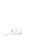 Metro Snap Wristlet Silver Leather