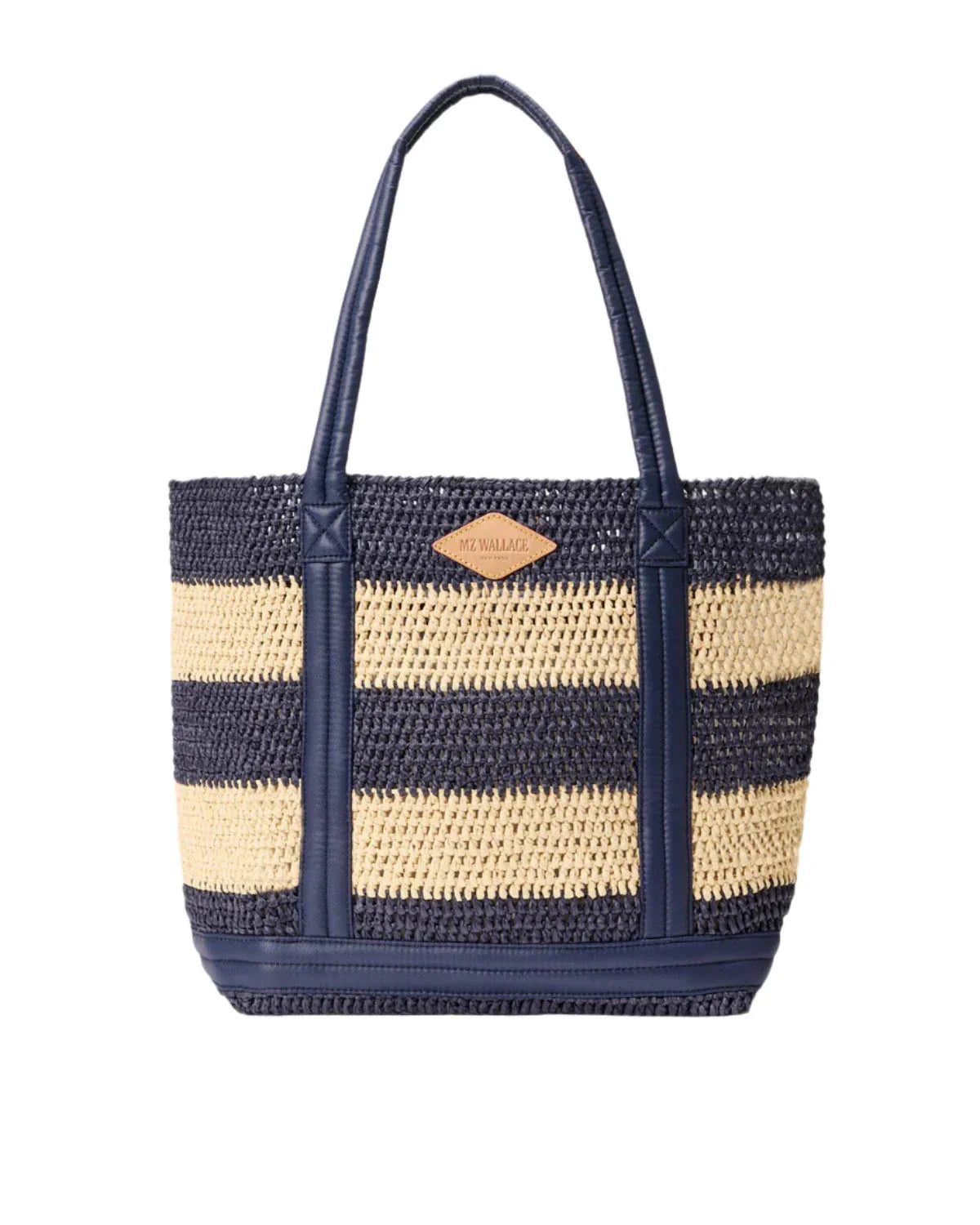 Medium Crochet Tote Dawn/Natural Stripe