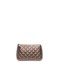 Medium Luna Cosmetic Espresso Metallic Leather