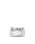 Medium Luna Cosmetic Silver Croc Effect