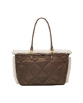 Medium Madison East West Tote Shearling/Walnut