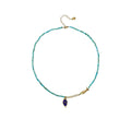 Seed Bead Necklace Turquoise Mix