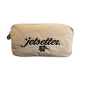 Jetsetter Embroidered Small Pouch Tan