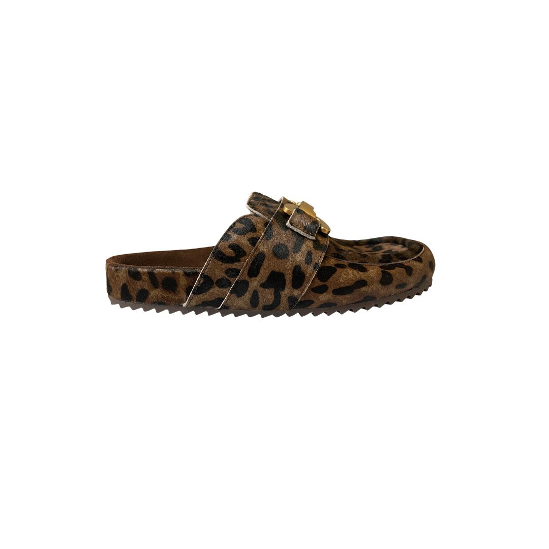 Mule Slippers Printed Pony Leopard