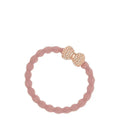 Bling Bow Hair Tie Champagne Pink