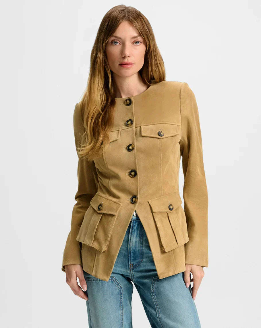 Orrin Suede Jacket Desert Khaki