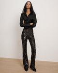 Collier Sequin Skiny-Flare Pant Dark Currant