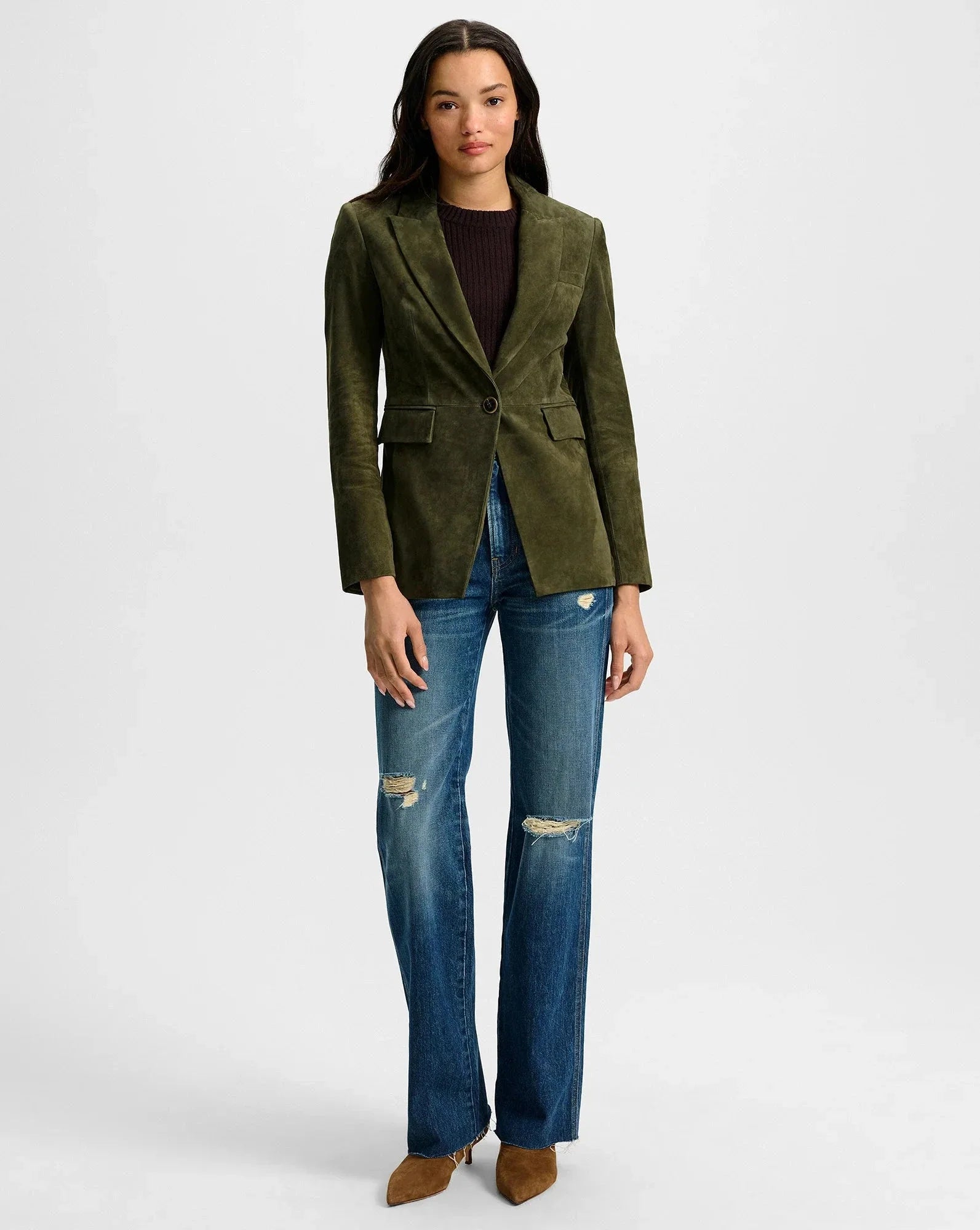 Duane Suede Dickey Jacket Cypress