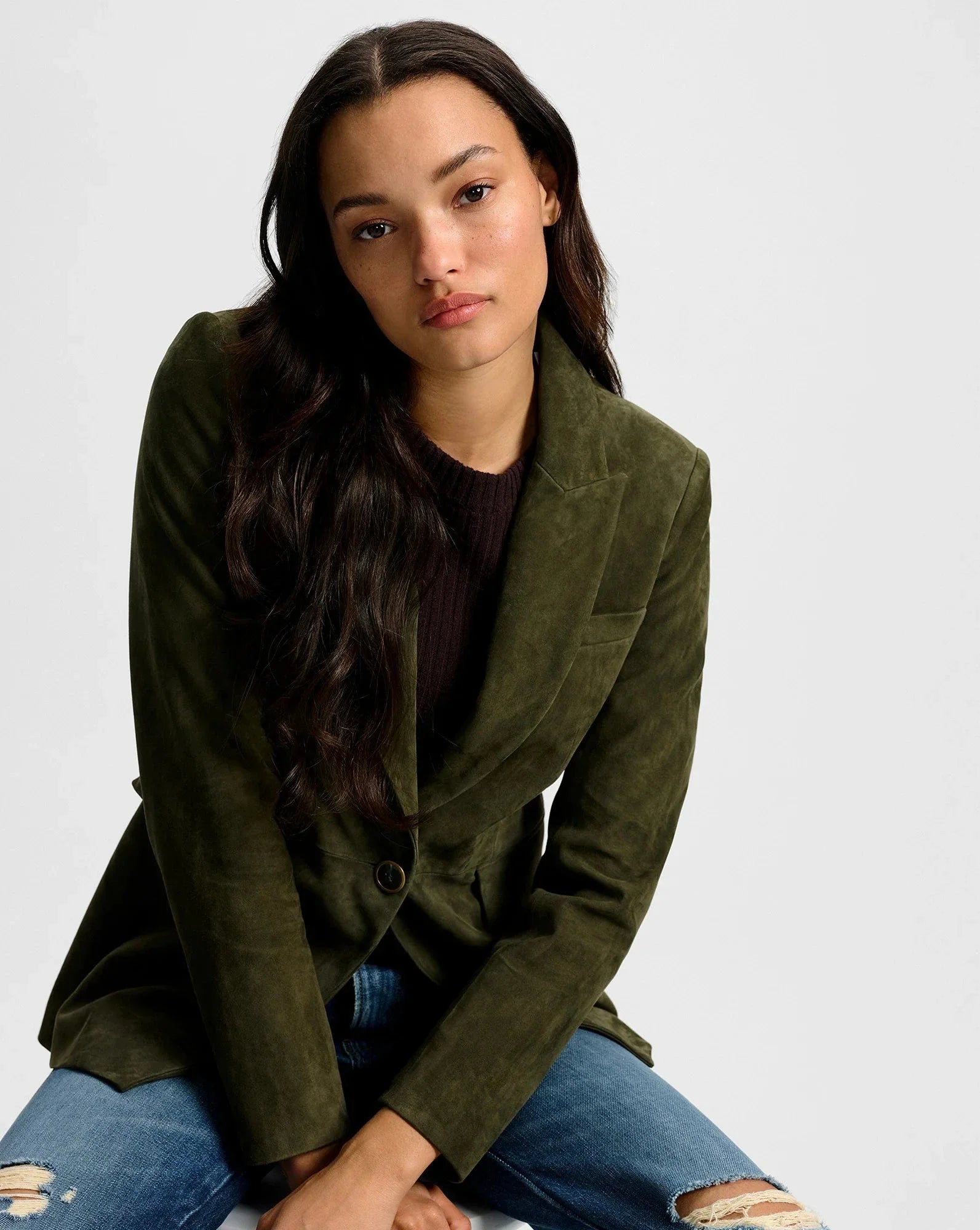 Duane Suede Dickey Jacket Cypress