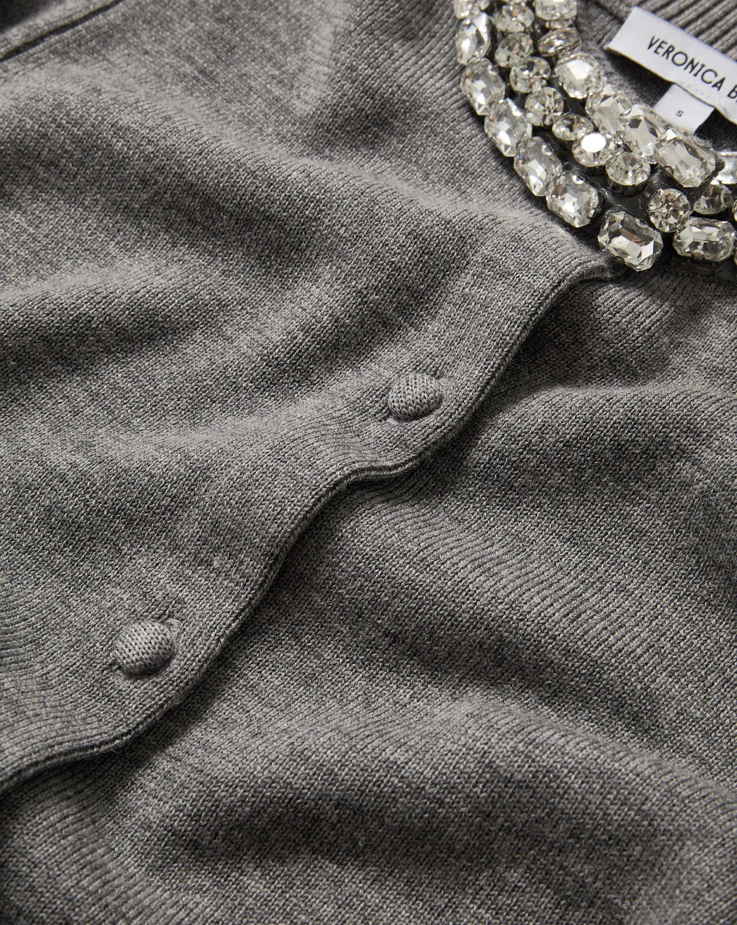 Daro Embellished Cardigan Dark Heather Grey