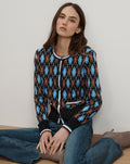 Sylvane Argyle Cardigan Black Multi