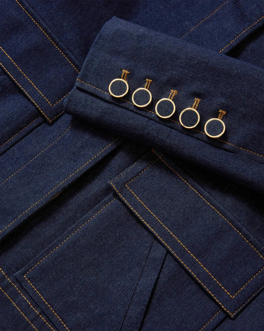 Barrington Embellished Denim Jacket Midnight Wash