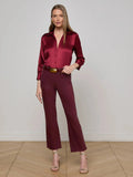 Kendra Coated Cropped Flare Dark Port