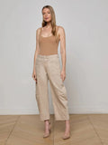 Cody Cropped Barrel-Leg Jean Biscuit