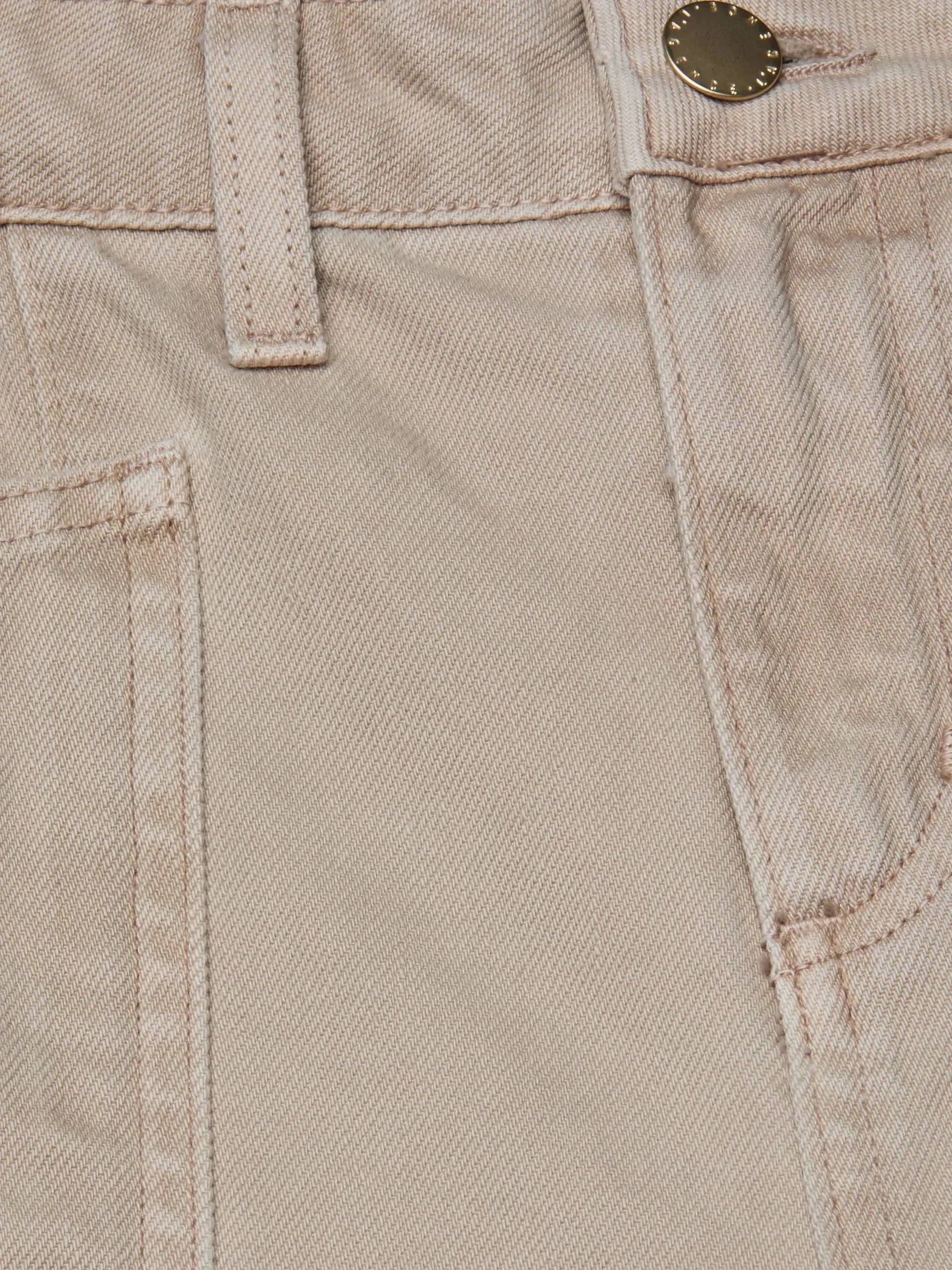 Cody Cropped Barrel-Leg Jean Biscuit