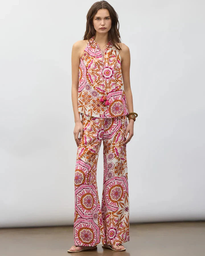 Devon Pant Sunburst Medallion Azalea Pink