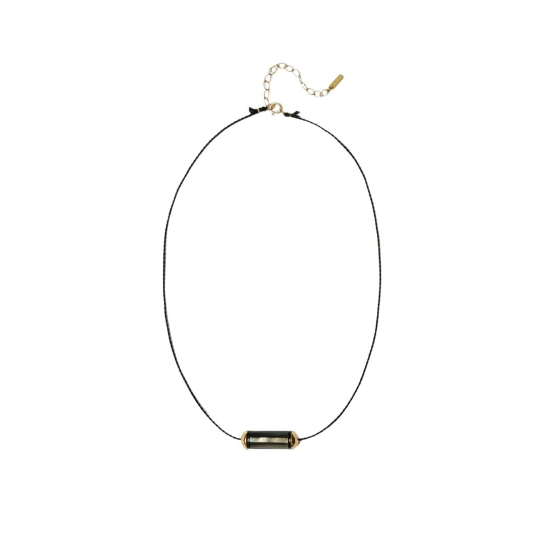 Antibes Pendant Necklace Black Mother of Pearl
