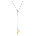 Labradorite Beaded Lariat w/ Bean Charms