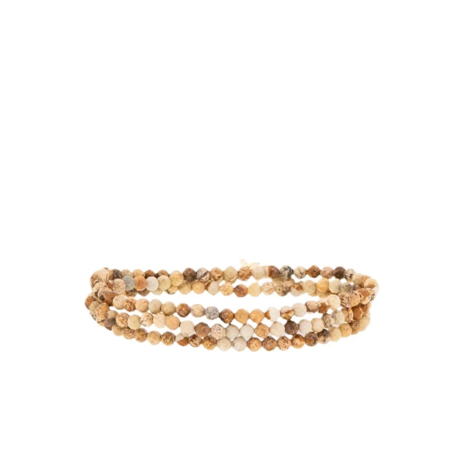 Picture Jasper Semi Precious Stone Stretch Bracelet