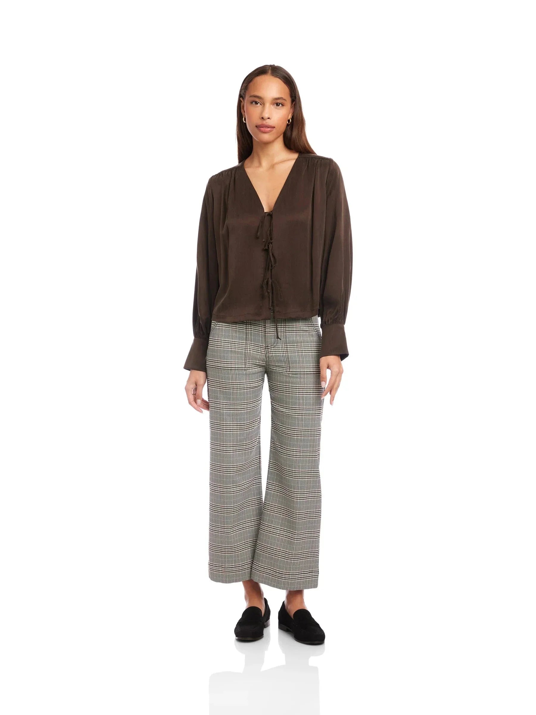 Ellie Bootcut Pants Plaid