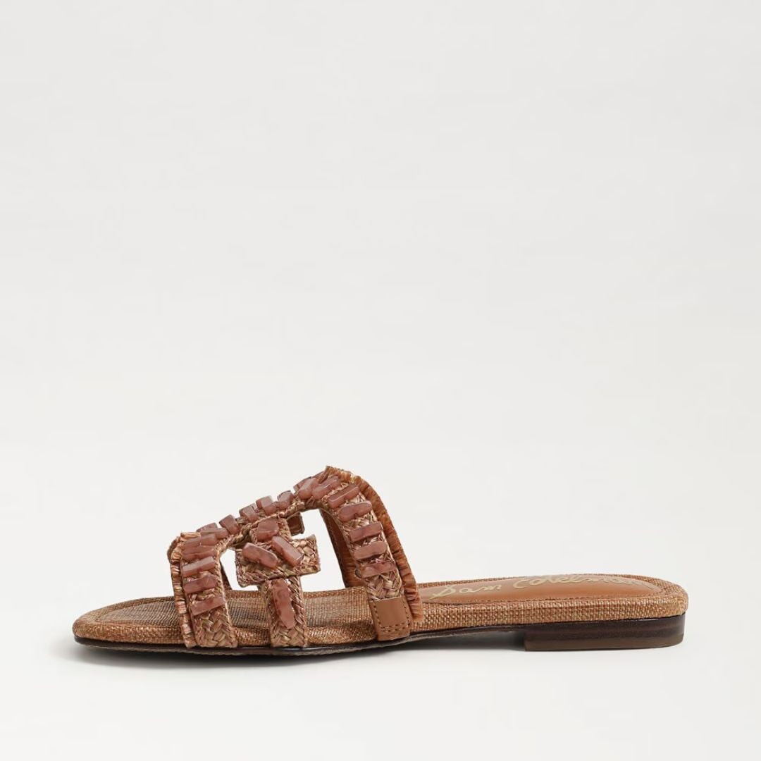 Bay Stone Slide Sandal Sunstone Raffia