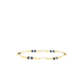 Gold/Lapis Pearl & Ball Stretch Bracelet