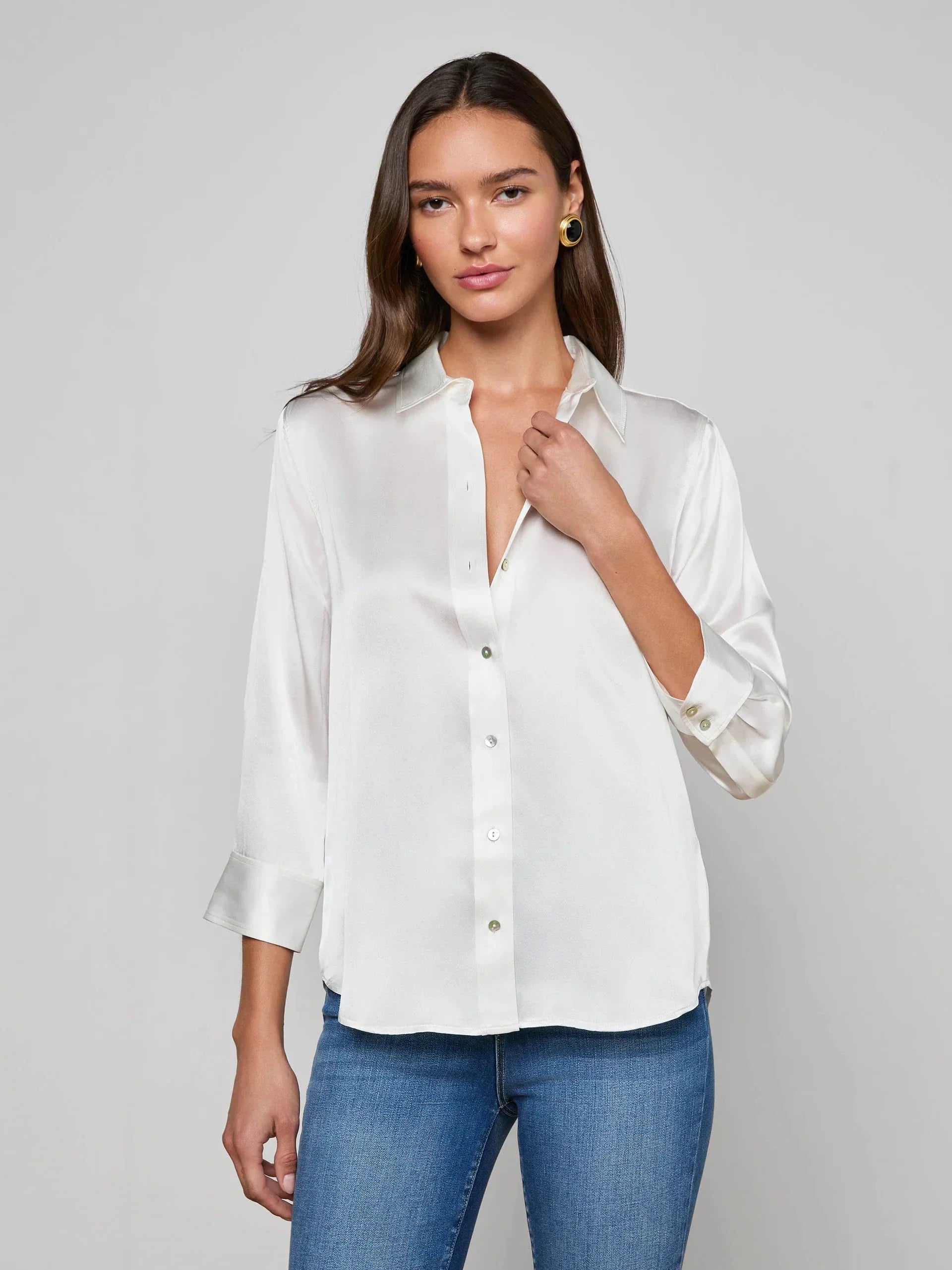 Dani Silk Blouse Ivory