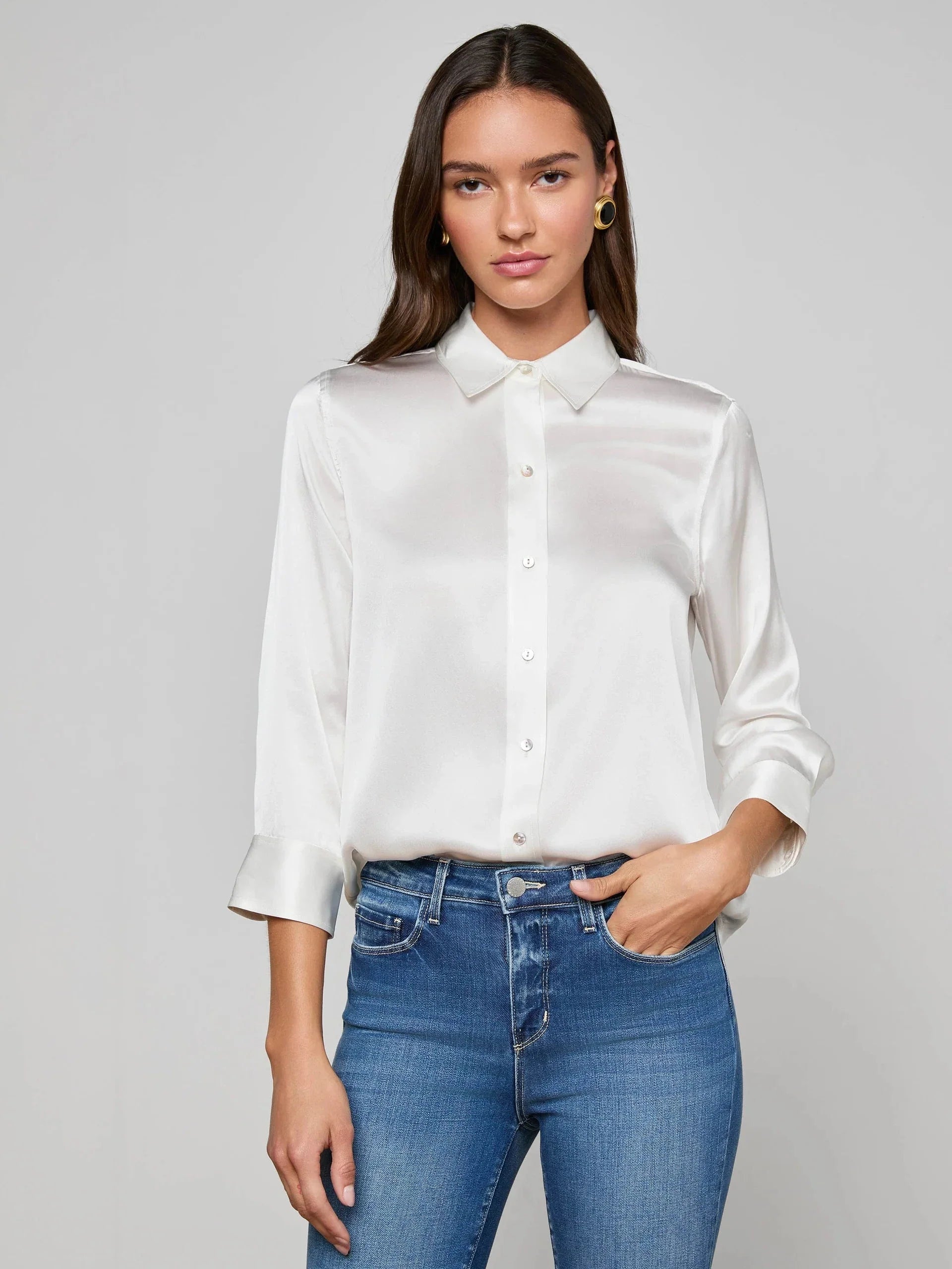 Dani Silk Blouse Ivory