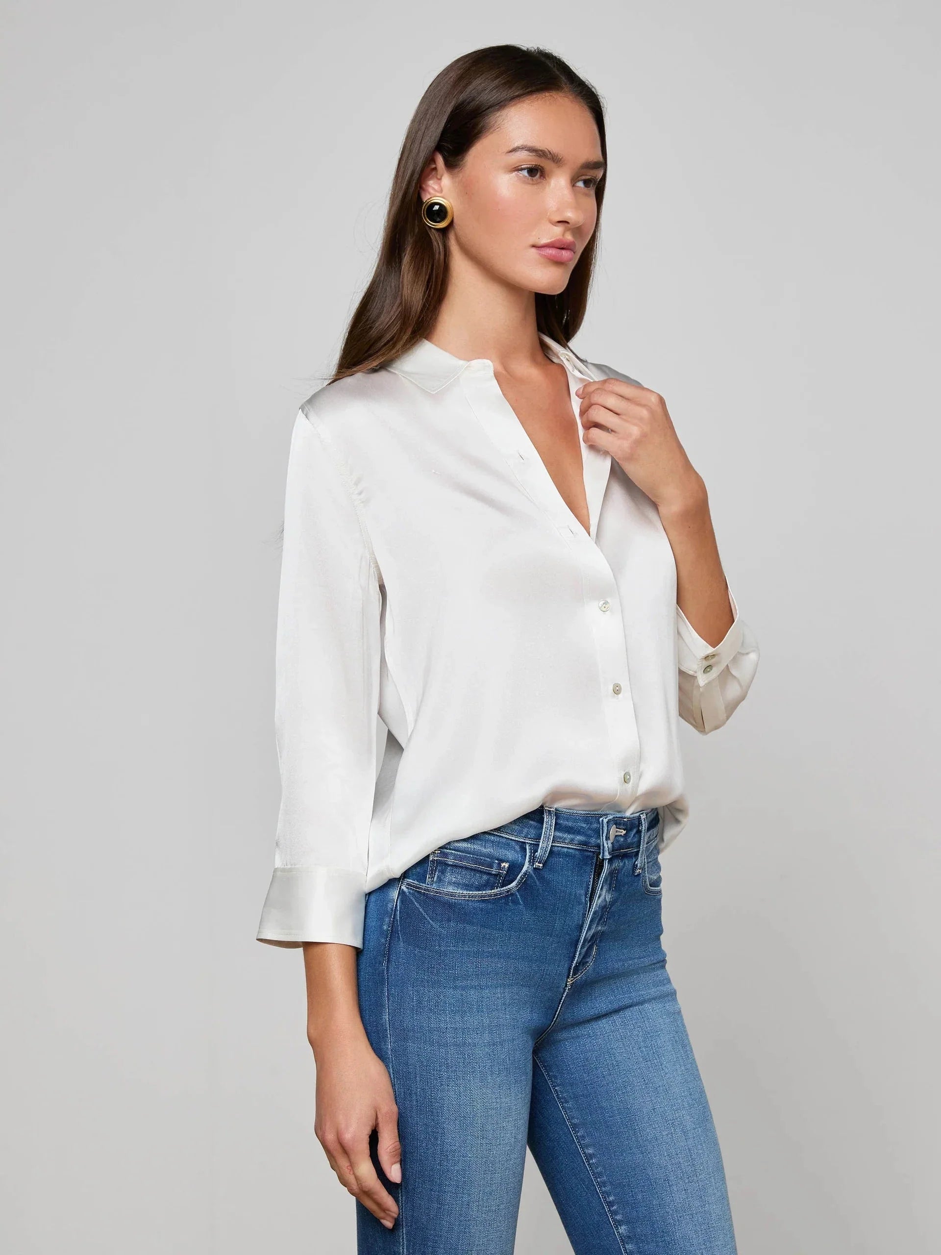 Dani Silk Blouse Ivory