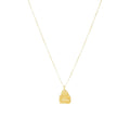 16" Mini Buddha Charm Necklace Gold
