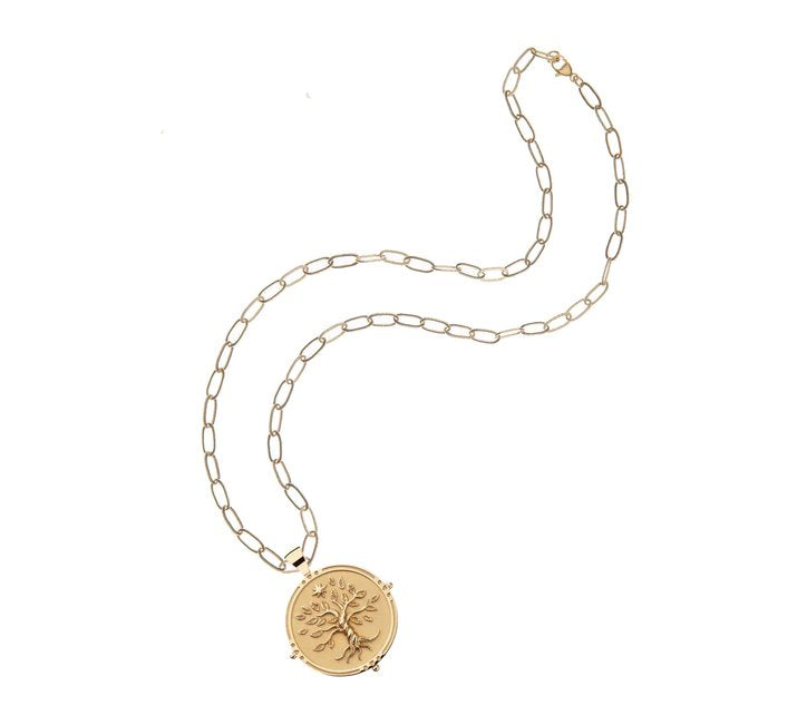 Faith Original Pendant Coin 18" Drawn Link