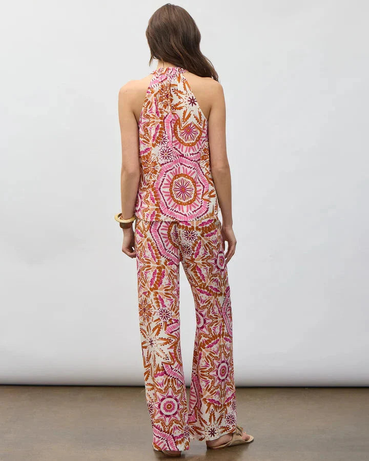 Devon Pant Sunburst Medallion Azalea Pink