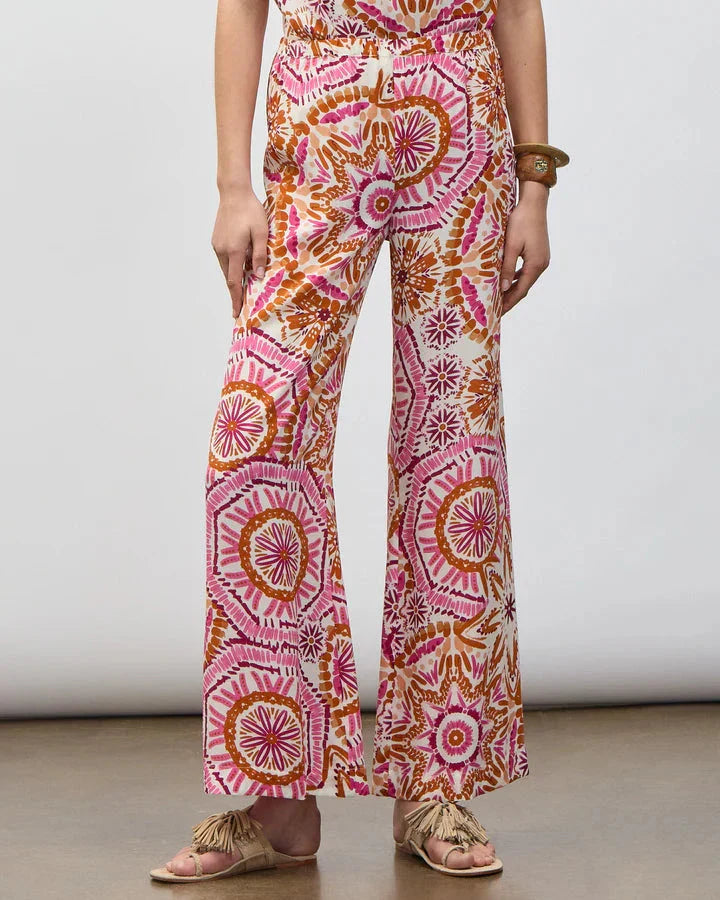 Devon Pant Sunburst Medallion Azalea Pink