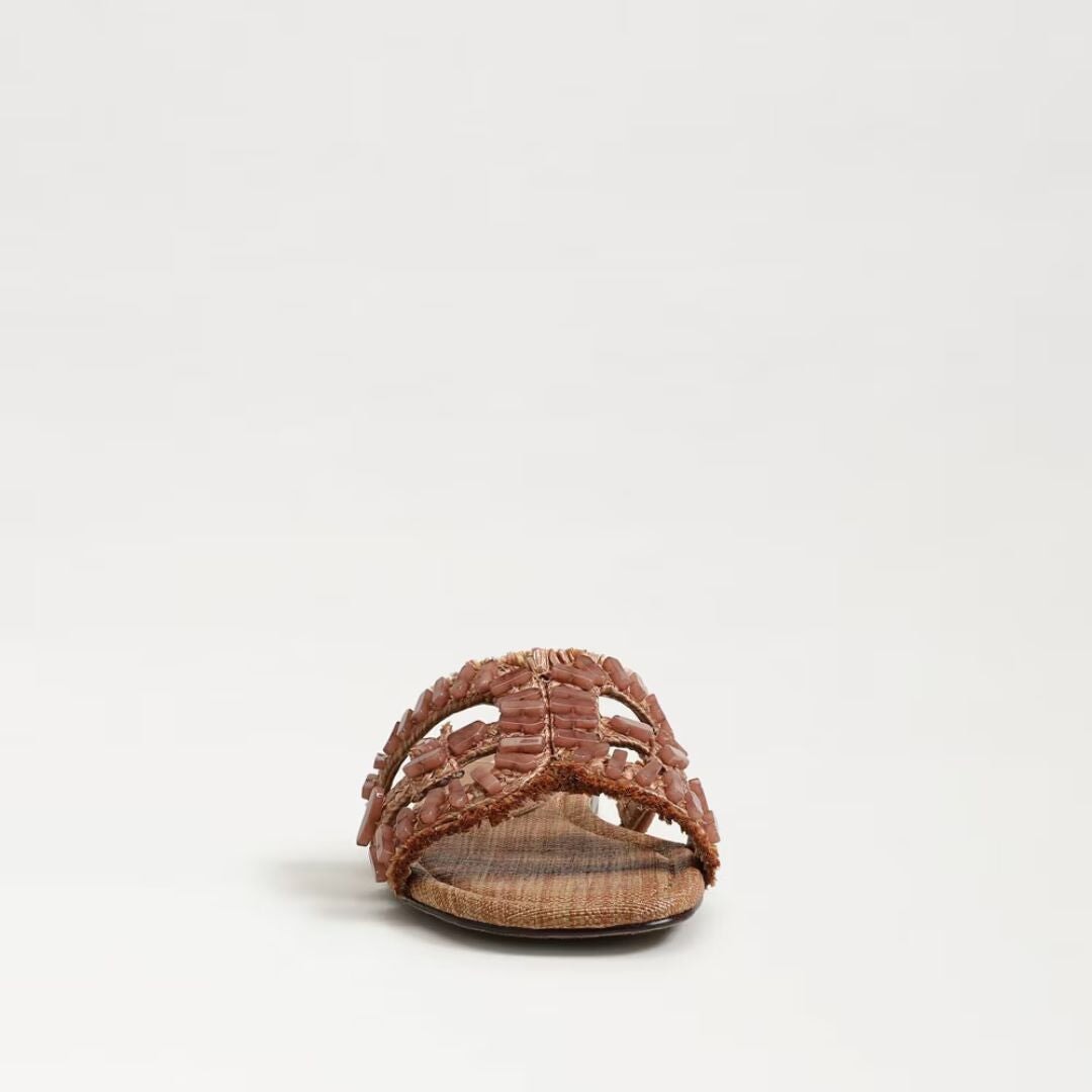 Bay Stone Slide Sandal Sunstone Raffia